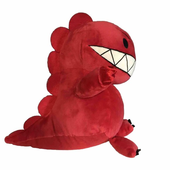 Red Dinosaur vs Bedtime Kohl Cares Big White Teeth Plush Stuffed Animal Bob Shea - Picture 1 of 4
